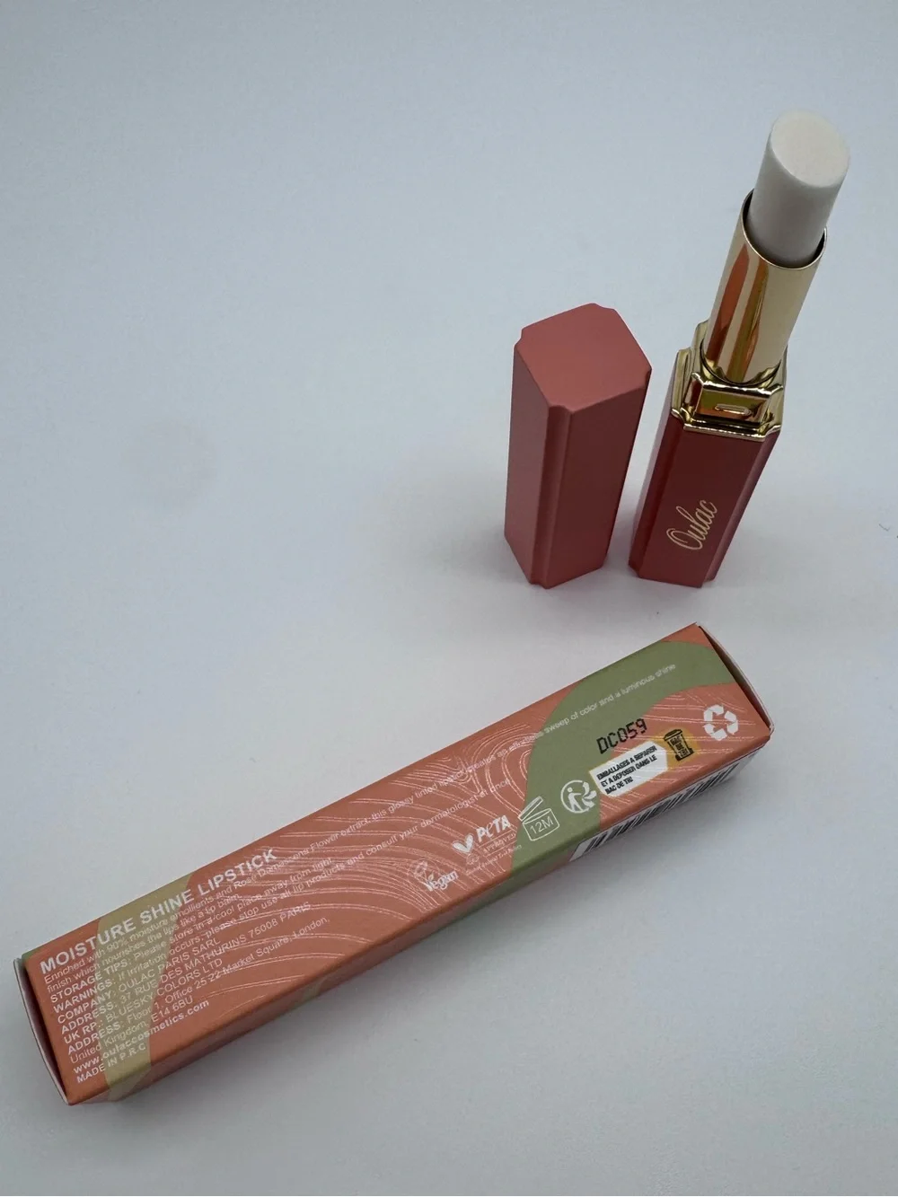 Oulac Moisture Shine Lipstick S3 Halo | Full Size | New in Box